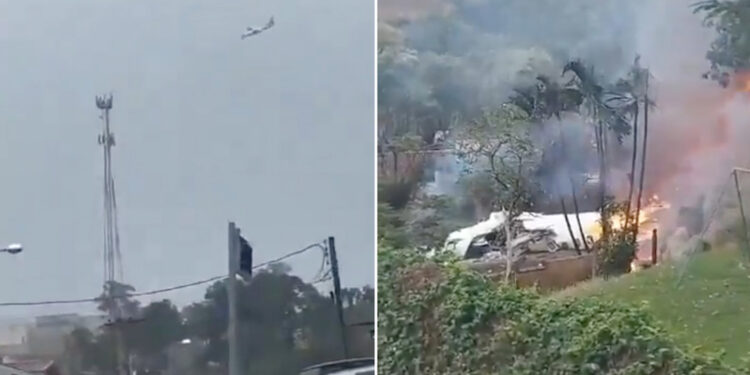 VIDEO: Avión de pasajeros se estrella en Brasil