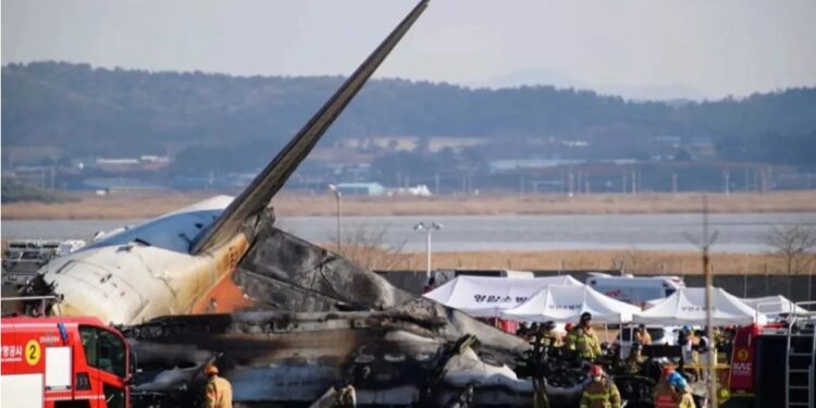 Vea la explosión del avión de pasajeros en Corea del Sur (+Video)