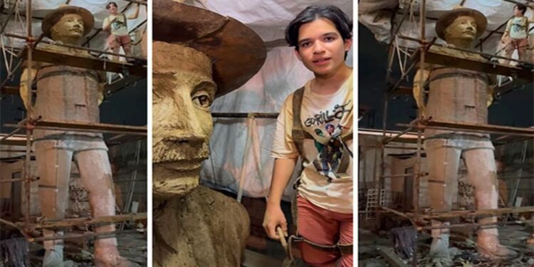 Joven venezolano prepara la escultura «más grande» de José Gregorio Hernández (+Video)