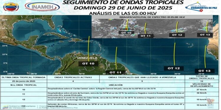 Así va el recorrido de la Onda Tropical Nº 10 y afecta estos estados del país