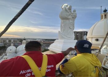 Alcaldía de Maracaibo realiza trabajos de ingeniería en el templo de la Basílica de Chiquinquirá