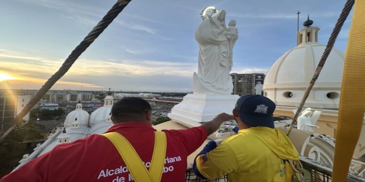Alcaldía de Maracaibo realiza trabajos de ingeniería en el templo de la Basílica de Chiquinquirá