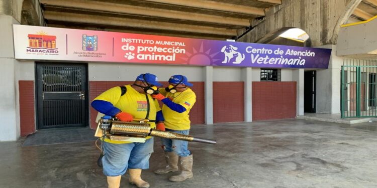 Alcaldía de Maracaibo realizó fumigación en la Plaza para Todos