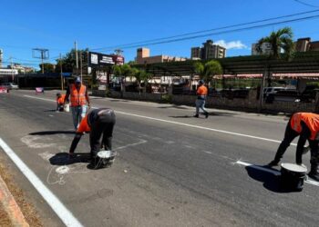 IMTCUMA realiza demarcación de la avenida 8 Santa Rita y calle 72