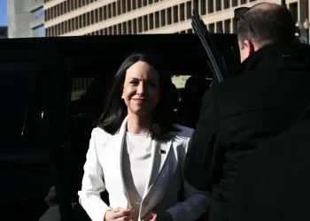 En fotos: María Corina Machado llega a reunirse con Trump