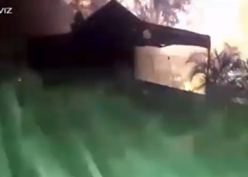 Video captura el momento en el que un misil impacta en una zona residencial en Venezuela