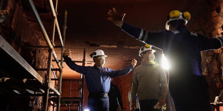 Ministro de Desarrollo Minero Ecológico e Industrias Básicas inspecciona avances y mejoras en la Planta de Pellas de Sidor