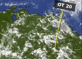 Onda tropical #20 genera mantos nubosos con precipitaciones gran parte del territorio nacional