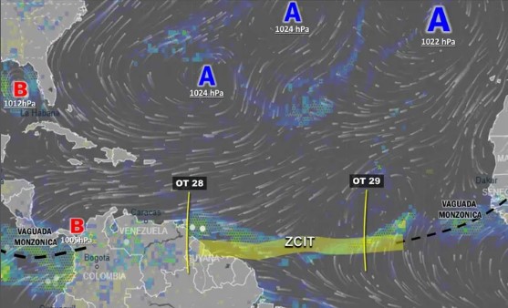 ¡Atentos! Monitorean paso de la Onda Tropical Nº28 sobre el país hoy domingo #19Jul