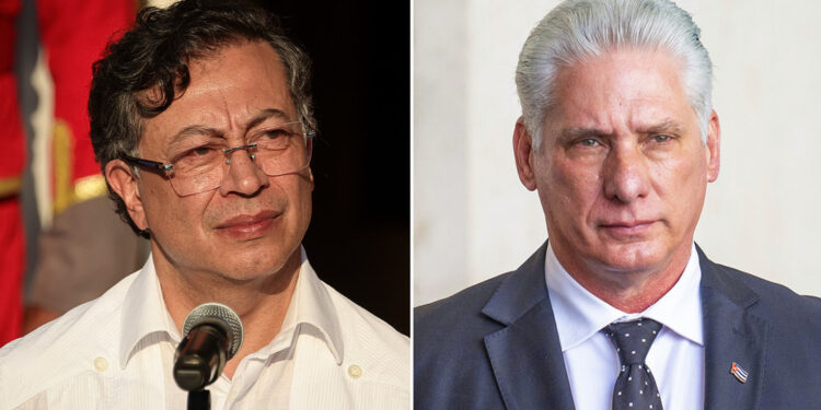 Díaz-Canel recibe a Petro en su última gira oficial como jefe de Estado colombiano