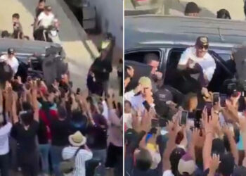 «Puesta en escena»: Piden «manos arriba» para recibir a De la Espriella en una zona afectada por el sismo (+Videos)