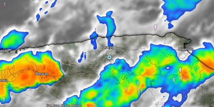 Actualización del Inameh: Tormentas eléctricas e intensas lluvias amenazan a Caracas y cinco estados este #21Ago