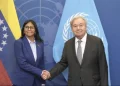 António Gutiérrez recibe a Delcy Rodríguez en la ONU: inicia agenda económica multilateral