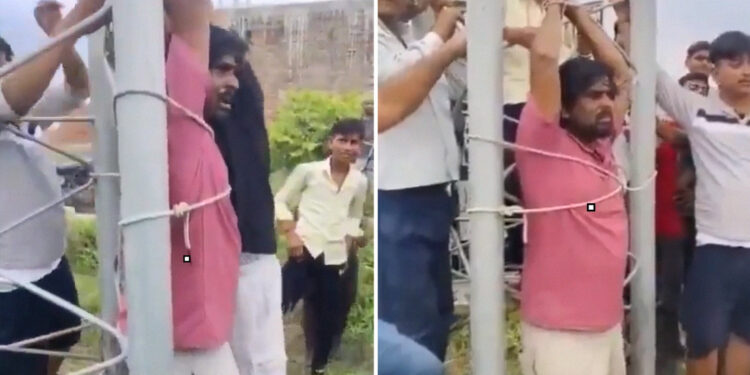 Atan a un técnico a una torre de telecomunicaciones por fallas en la red 5G en la India