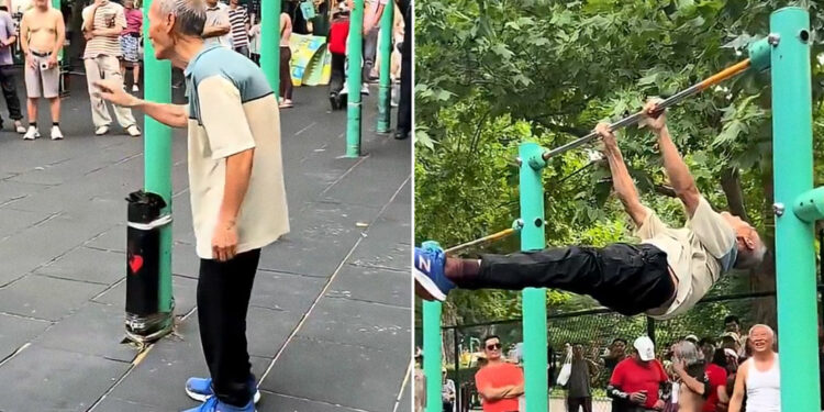 Abuelos en China rompen el molde: rutinas de ejercicio que parecen de gimnasia profesional (VIDEOS)
