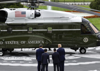 VIDEO: Trump le muestra a Xi el nuevo helipuerto de la Casa Blanca y lo invita a subir