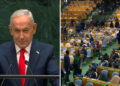 VIDEOS: Delegaciones abandonan la Asamblea de la ONU cuando habla Netanyahu y él reacciona así