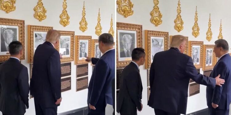VIDEO de la reacción de Xi cuando Trump le muestra una foto de un ‘autopen’ de Biden