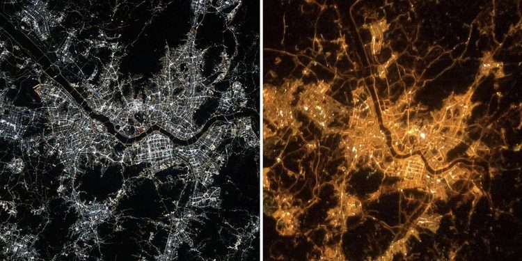Así han cambiado de color las ciudades del mundo vistas desde el espacio (FOTOS)