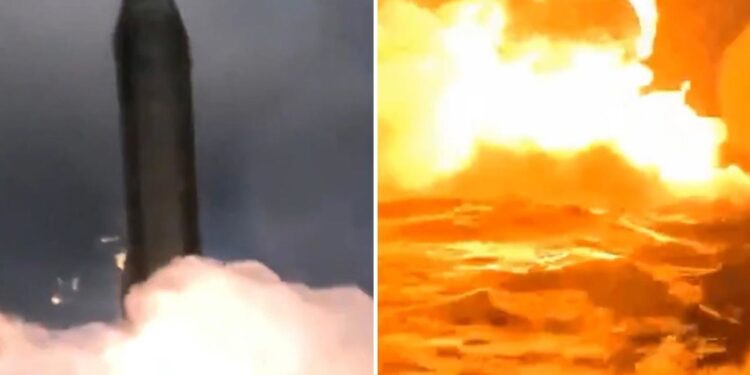 VIDEO: El Starship logra llegar a órbita, pero su regreso acaba en una explosión en el mar