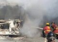Encava queda en pérdida total tras incendiarse en la autopista Gran Mariscal de Ayacucho