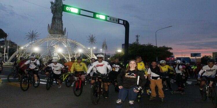 Masiva rodada ciclista pone la joya de la corona en la semana aniversario de Maracaibo