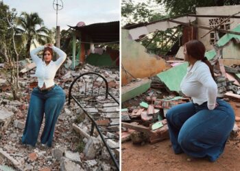 Una ‘influencer’ es blanco de críticas por posar ante escombros tras terremoto en Panamá