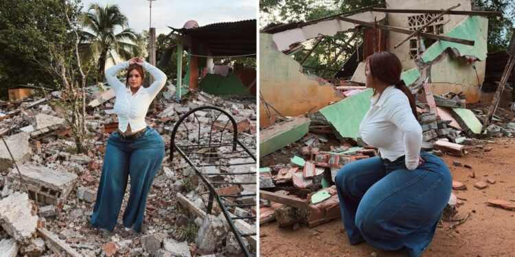 Una ‘influencer’ es blanco de críticas por posar ante escombros tras terremoto en Panamá