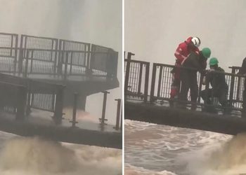 VIDEO: Crecida del río Iguazú obliga a retirar la pasarela para contemplar las cataratas