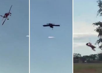 VIDEO: Una avioneta pierde altitud y se estrella en plena maniobra