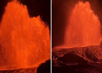 ESPECTACULAR VIDEO: El volcán Kilauea vuelve a entrar en erupción y lanza lava a más de 200 metros de altura