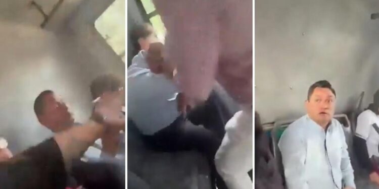 Sujeto fotografía a una mujer en un autobús y los pasajeros reaccionan en cadena (VIDEO)