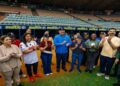 Gobernador Luis Caldera recorre el ‘Estadio Luis Aparicio’ a un día del inicio de la temporada de béisbol profesional en Maracaibo