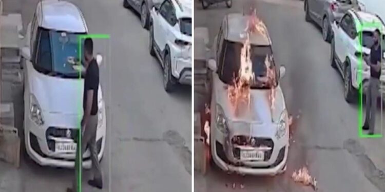 Se cansa de la alarma del auto de su vecino y decide solucionarlo de esta manera (Video)