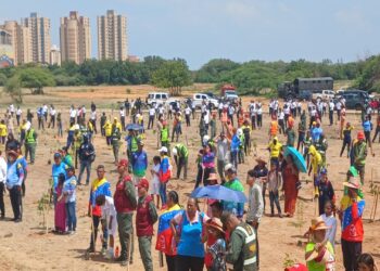 Ministro de Ecosocialismo Nelson Rodríguez lideró jornada de siembra en Vereda del Lago