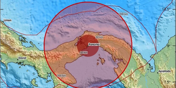 Un terremoto de magnitud 8,0 sacude a Panamá la tarde de este viernes