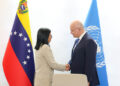 Presidenta Delcy Rodríguez recibió en Caracas al máximo representante de ACNUR, Barham Salih