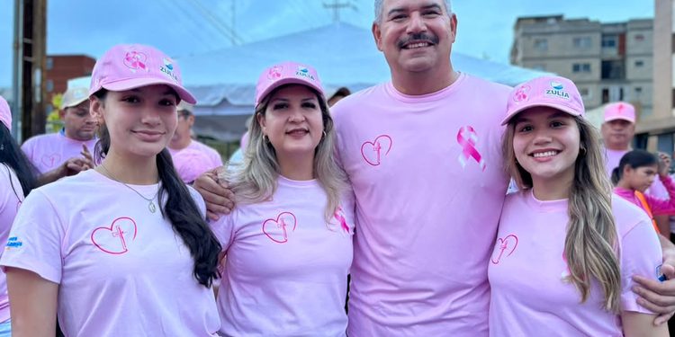 Marea rosa desbordó Maracaibo: Gobernador Luis Caldera y Primera Dama acompañan la XXVI Caminata por la Vida de Famac